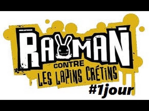 Scène de jeu de Rayman contre les lapins crétins sur Xbox 360